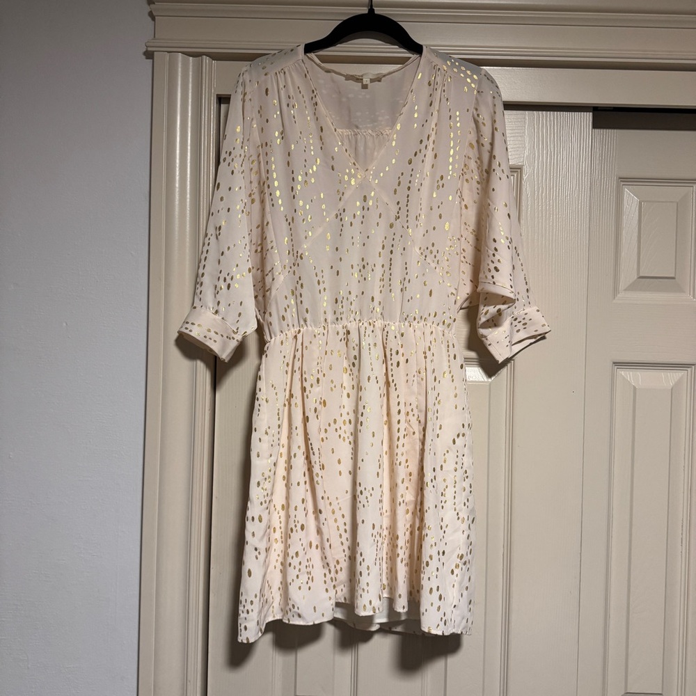 Maje Dress Pink and Gold